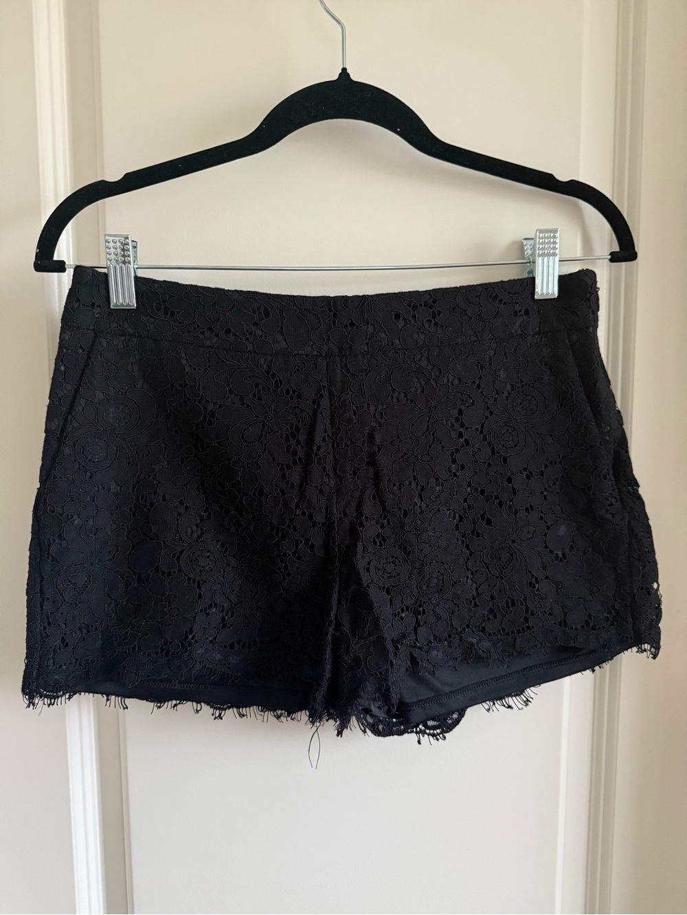 Express Black Lace Shorts 4